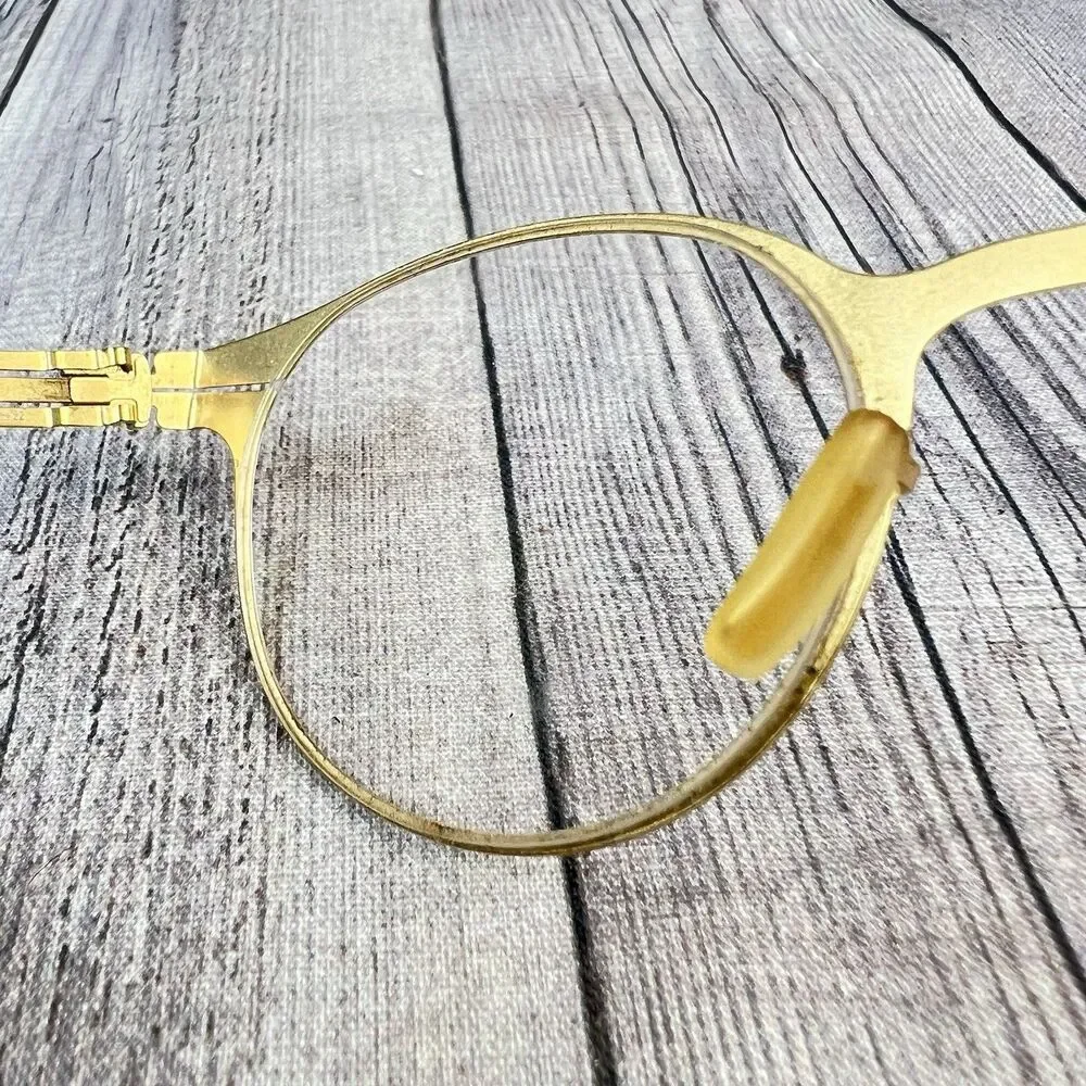 ic! BERLIN 125 FOXWEG AUTHENTIC EYEGLASSES MATT GOLD 47 – 22 – 145 *FRAME ONLY*